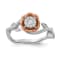 14K Two-tone White and Rose Gold Diamond Fashion Band