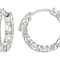 Moissanite Inside-Out Hoop Earrings In PlatInum-Enhanced Sterling Silver