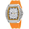 Christian Van Sant Men's Odyssey White Dial, Orange Rubber Strap Watch