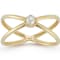 Bellissima Gold 14K Yellow Gold Freshwater Pearl Criss Cross Ring