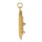 14k Yellow Gold 3D Polished and Textured Cruise Ship Charm