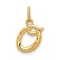 10K Yellow Gold Polished Letter o Initial Charm