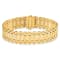 14K Yellow Gold Polished and Diamond-cut Fancy Link Bracelet