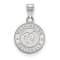 Rhodium Over Sterling Silver MLB Washington Nationals LogoArt Circle Pendant