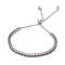 Purple Amethyst Rhodium Over Sterling Silver Tennis Bracelet