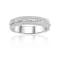 Mixed Shape White Topaz Sterling Silver Anniversary Style Band Ring, 1.10ctw