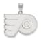 Rhodium Over Sterling Silver NHL LogoArt Philadelphia Flyers Large Pendant
