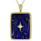 Lapis Lazuli North Star Pendant Necklace In 18K Gold Over Sterling
Silver 0.32ctw