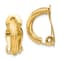 14K Yellow Gold 5/8" Non-Pierced J-Hoop Earrings