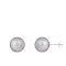 14k White Gold 10-11mm Gray Freshwater Pearl Stud Earrings