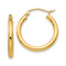 14k Yellow Gold 13/16" Polished Tube Hoop Earrings