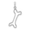 Rhodium Over 14k White Gold Cut-Out Polished Dog Bone Charm