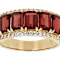 Garnet Rectangular Octagonal Ring In 18K Gold Over Sterling Silver 4.79ctw