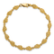 14k Yellow Gold Textured Conch Shell Link Bracelet