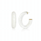 14K Yellow Gold Over Sterling Silver Small Illusion Acrylic Hoop
Earrings in Dove