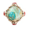Barse Jewelry Wilder Blue Turquoise Gold Tone Statement Ring