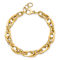 14k Yellow Gold 8.2mm Polished and Textured Fancy Link Bracelet