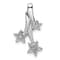 Rhodium Over 14k White Gold Diamond Shooting Stars chain slide