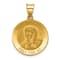 14k Yellow Gold Polished and Satin Mother Teresa Medal Pendant