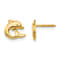 14K Yellow Gold Dolphin Post Screwback Earrings