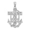 Rhodium Over 14k White Gold Mariner's Crucifix Pendant