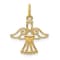14k Yellow Gold Polished Small Angel with Heart Pendant
