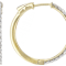 Classic Lab-Grown Diamond Hoop Earrings 1ctw In 14K Gold Over Sterling Silver