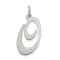 Rhodium Over Sterling Silver Fancy Script Letter O Initial Charm
