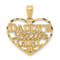 10K Yellow Gold Diamond-cut Daddys Little Girl Heart Pendant