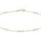 Dainty Paperclip Petali Station Bracelet In Solid 14K Yellow Gold