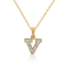 White Diamond Accent 10k Yellow Gold V Initial Pendant With 18” Rope Chain