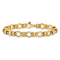 14k Yellow Gold 8mm Polished and Textured Fancy Link Bracelet