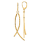14k Yellow Gold Polished Diamond-Cut Fancy Dangle Earrings