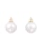 White Cultured Freshwater Pearl 14k Yellow Gold Earrings 9-10mm