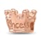 14K Rose Gold Over Sterling Silver Princess Crown Bead