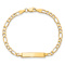 10k Yellow Gold Children's Figaro Link ID Bracelet