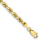 10k Yellow Gold 4mm Diamond-Cut Quadruple Rope Link Bracelet