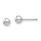 Rhodium Over 14k White Gold Polished 4mm Ball Stud Earrings
