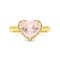 Rose Quartz and White Topaz 14K Yellow Gold Over Sterling Silver Ring