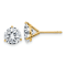 14K Yellow Gold 2.50ct. 7.0mm Round J-K Color Moissanite Earrings