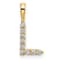 14K Yellow Gold Lab Grown Diamond Letter L Initial Pendant
