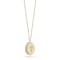 Bellissima Gold 14K Yellow Gold Butterfly Oval Disc Pendant Necklace