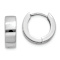 Rhodium Over 14k White Gold 1/2" Hinged Hoop Earrings