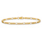 10k Yellow Gold 2.75mm Flat Figaro Link Bracelet