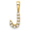 14K Yellow Gold Lab Grown Diamond Letter J Initial Pendant