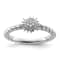 Sterling Silver Stackable Expressions Diamond Star Ring 0.035ctw