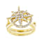 CZ Star Ring In 18K Gold Over Sterling Silver 0.86ctw