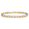 14K Two-tone Gold Polished 5mm Fancy Link Bracelet