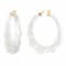 14K Yellow Gold Over Sterling Silver Acrylic and Hand Painted Enamel
Bamboo Illusion Hoops in Dove