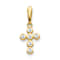 14k Yellow Gold Cubic Zirconia Children's Cross Pendant